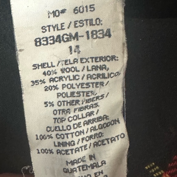 Vintage Sag Harbor Wool Blend Women’s One Button Closure Plaid Blazer Size 14 - Picture 7 of 7